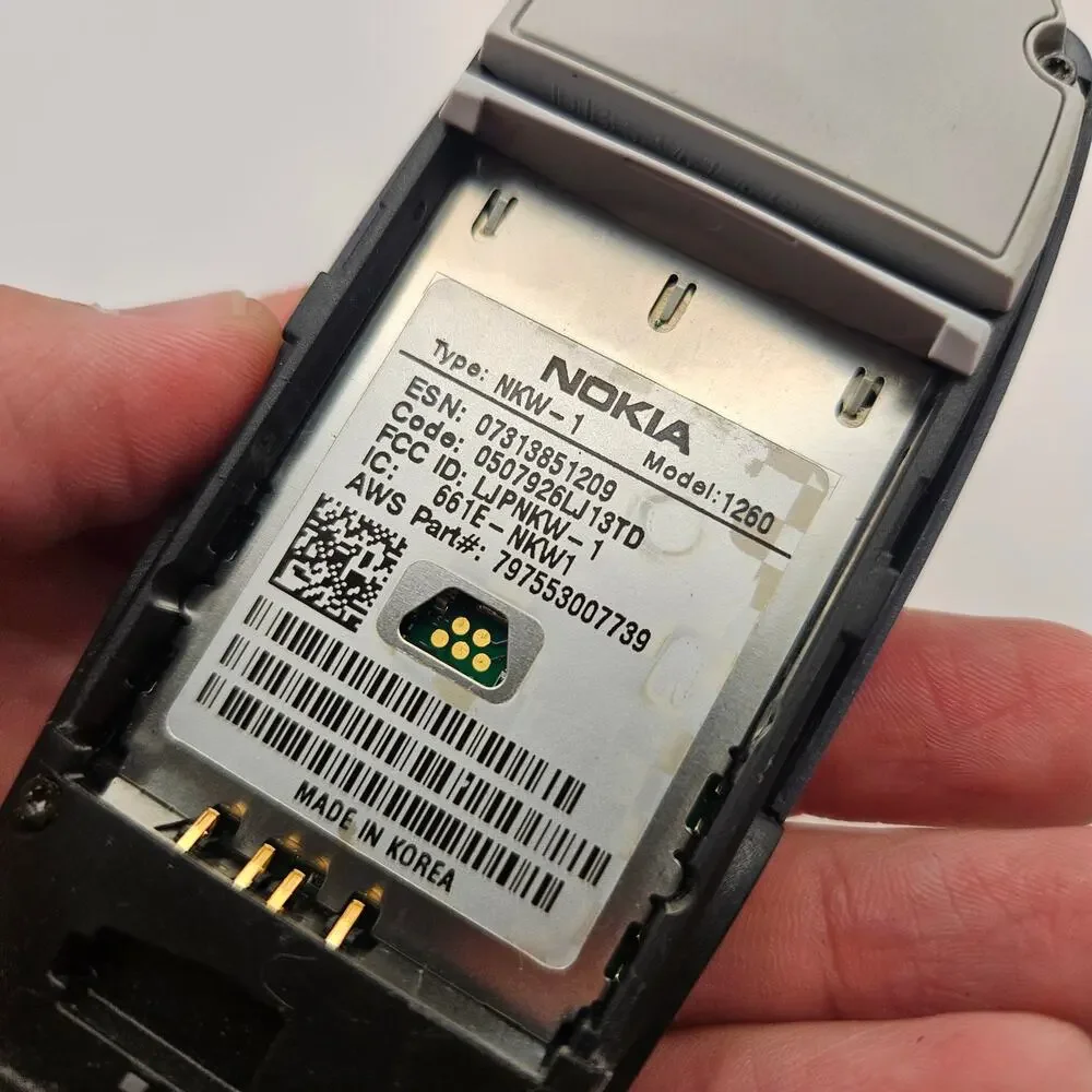 NOKIA CELL PHONE 1260 NKW-1 BLUE AT&T NOT WORKING